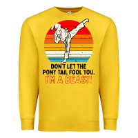 Lemon karate girl kick Premium Sweatshirt - artisFamous
