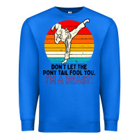 True Royal karate girl kick Premium Sweatshirt - artisFamous