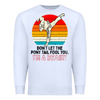 White karate girl kick Premium Sweatshirt - artisFamous