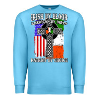 Ocean Blue irish by blood american Premium Sweatshirt - artisFamous