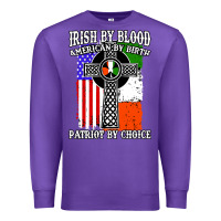 Purple irish by blood american Premium Sweatshirt - artisFamous
