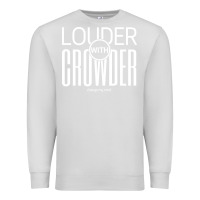 Dove Grey louder with crowder Premium Sweatshirt - artisFamous