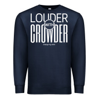 Navy louder with crowder Premium Sweatshirt - artisFamous