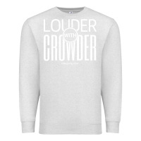 Oatmeal Heather louder with crowder Premium Sweatshirt - artisFamous