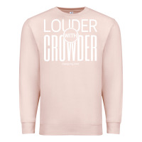 Pale Pink louder with crowder Premium Sweatshirt - artisFamous