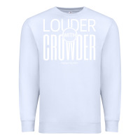 White louder with crowder Premium Sweatshirt - artisFamous
