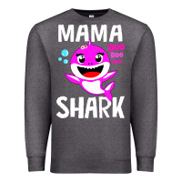 Charcoal Heather mama shark doo doo shirt Premium Sweatshirt - artisFamous
