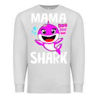 Dove Grey mama shark doo doo shirt Premium Sweatshirt - artisFamous
