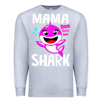 Heather Grey mama shark doo doo shirt Premium Sweatshirt - artisFamous