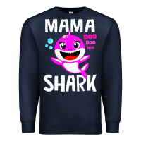 Navy mama shark doo doo shirt Premium Sweatshirt - artisFamous