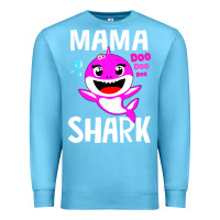 Ocean Blue mama shark doo doo shirt Premium Sweatshirt - artisFamous