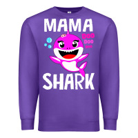 Purple mama shark doo doo shirt Premium Sweatshirt - artisFamous