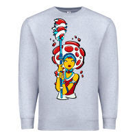 Heather Grey mushroom Premium Sweatshirt - artisFamous