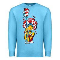 Ocean Blue mushroom Premium Sweatshirt - artisFamous