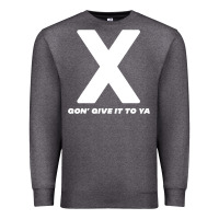 Charcoal Heather x gon' give it to ya d.m.x t shirt Premium Sweatshirt - artisFamous