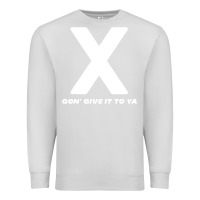 Dove Grey x gon' give it to ya d.m.x t shirt Premium Sweatshirt - artisFamous