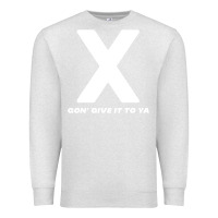 Oatmeal Heather x gon' give it to ya d.m.x t shirt Premium Sweatshirt - artisFamous