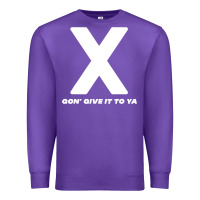 Purple x gon' give it to ya d.m.x t shirt Premium Sweatshirt - artisFamous