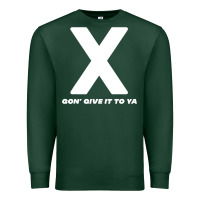 Sports Green x gon' give it to ya d.m.x t shirt Premium Sweatshirt - artisFamous