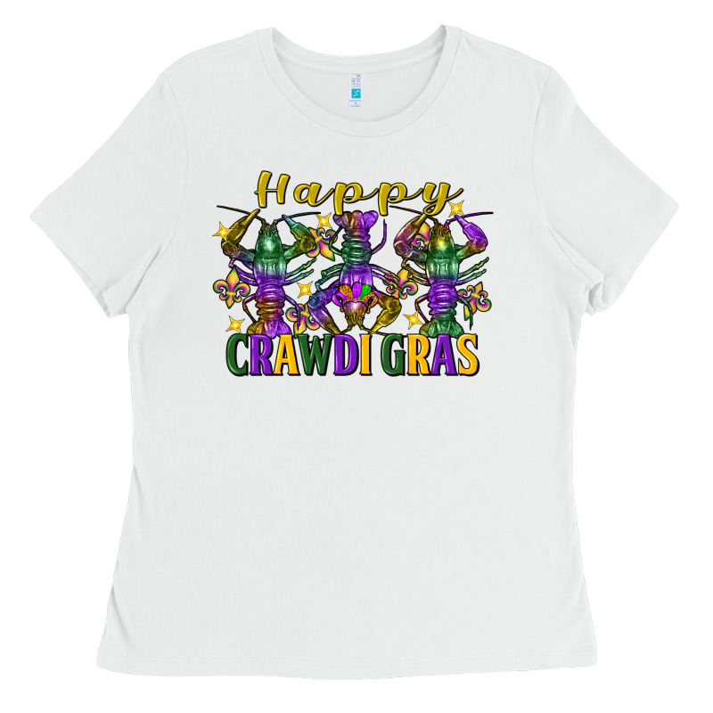 Happy Crawdi Gras Mardi Gras Crawfish Ladies Tee by FaDigitalArtStudio | Teevron