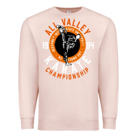 Pale Pink old school all valley karate championship retro Premium Sweatshirt - artisFamous