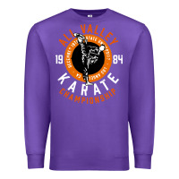 Purple old school all valley karate championship retro Premium Sweatshirt - artisFamous