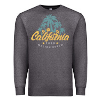 Charcoal Heather california malibu beach Premium Sweatshirt - artisFamous