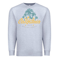 Heather Grey california malibu beach Premium Sweatshirt - artisFamous