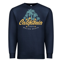 Navy california malibu beach Premium Sweatshirt - artisFamous