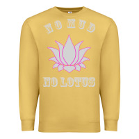 Antique Gold no mud no lotus tee buddha buddhist yoga Premium Sweatshirt - artisFamous