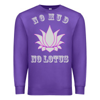 Purple no mud no lotus tee buddha buddhist yoga Premium Sweatshirt - artisFamous