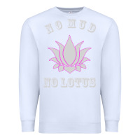 White no mud no lotus tee buddha buddhist yoga Premium Sweatshirt - artisFamous