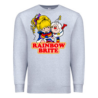 Heather Grey rainbow brite Premium Sweatshirt - artisFamous