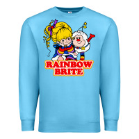 Ocean Blue rainbow brite Premium Sweatshirt - artisFamous