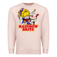 Pale Pink rainbow brite Premium Sweatshirt - artisFamous