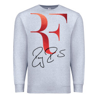 Heather Grey rf federer Premium Sweatshirt - artisFamous