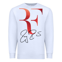 White rf federer Premium Sweatshirt - artisFamous