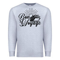 Heather Grey cruise ship bon voyage Premium Sweatshirt - artisFamous