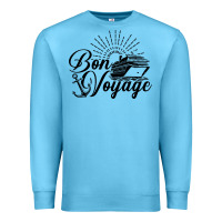 Ocean Blue cruise ship bon voyage Premium Sweatshirt - artisFamous