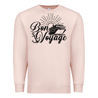 Pale Pink cruise ship bon voyage Premium Sweatshirt - artisFamous