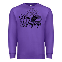 Purple cruise ship bon voyage Premium Sweatshirt - artisFamous
