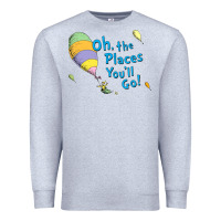 Heather Grey seuss oh the places you’ll go Premium Sweatshirt - artisFamous