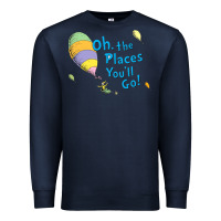 Navy seuss oh the places you’ll go Premium Sweatshirt - artisFamous