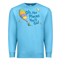 Ocean Blue seuss oh the places you’ll go Premium Sweatshirt - artisFamous