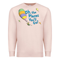 Pale Pink seuss oh the places you’ll go Premium Sweatshirt - artisFamous