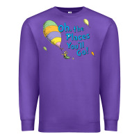 Purple seuss oh the places you’ll go Premium Sweatshirt - artisFamous