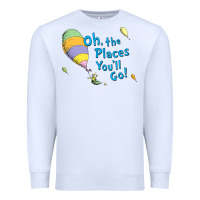 White seuss oh the places you’ll go Premium Sweatshirt - artisFamous