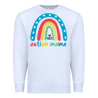White Autism Mama Premium Sweatshirt - artisFamous