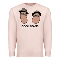 Pale Pink cool beans Premium Sweatshirt - artisFamous