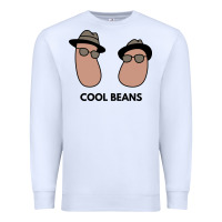 White cool beans Premium Sweatshirt - artisFamous